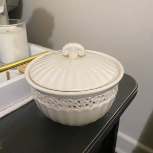 Vintage 1990's I. Godinger & Co Porcelain Candy Dish with Lid